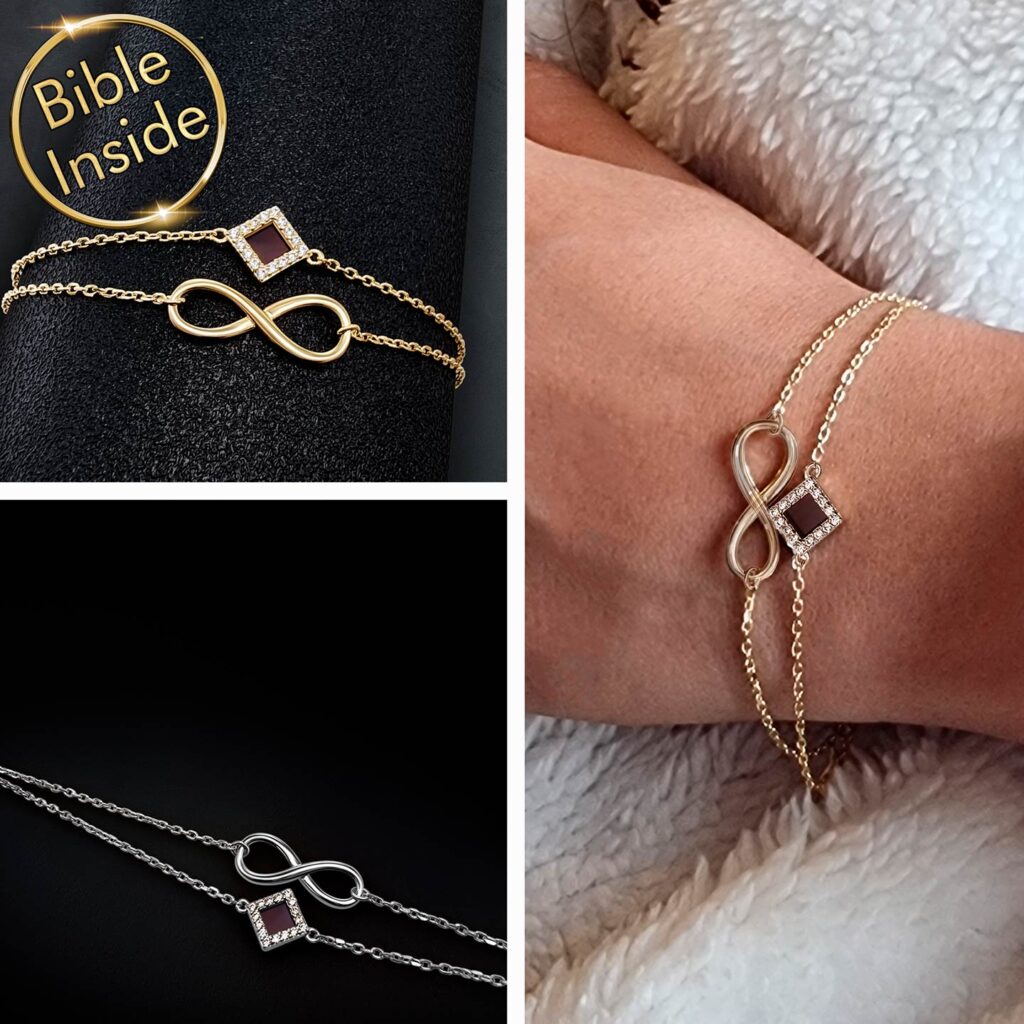Bible Jewelry Gold Infinity Bracelet With New Testament Inside My Nano Jewelry